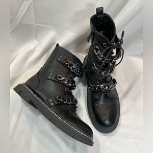 Forever Black Motorcycle Boots